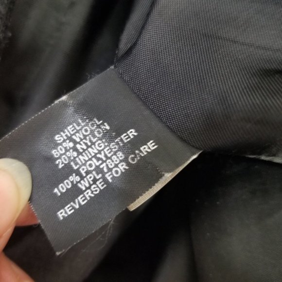 Michael Kors 10‎ Black Pea Coat Wool Blend Toggle Hood - Picture 6 of 6